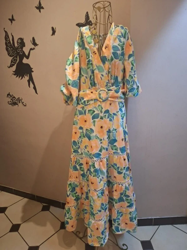 Robe longue fleurie
